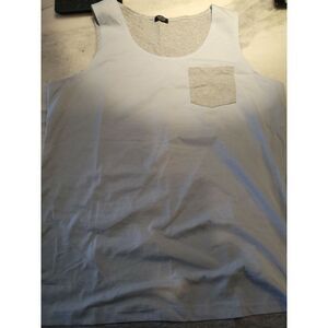 Coofandy Shirt Size M Mens‎ Sleeveless Workout Gray/Blue Gym Running T Shirt